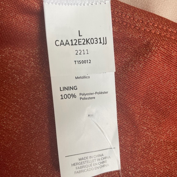 Metallic Plunge Cutout One Piece Swimsuit Size Large NWT - Picture 5 of 7